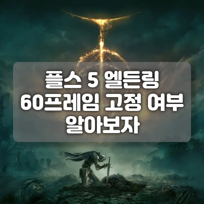 PS5 엘든링 프레임 어떻게 나오나 플스5 60프레임 고정 가능한가? 썸네일