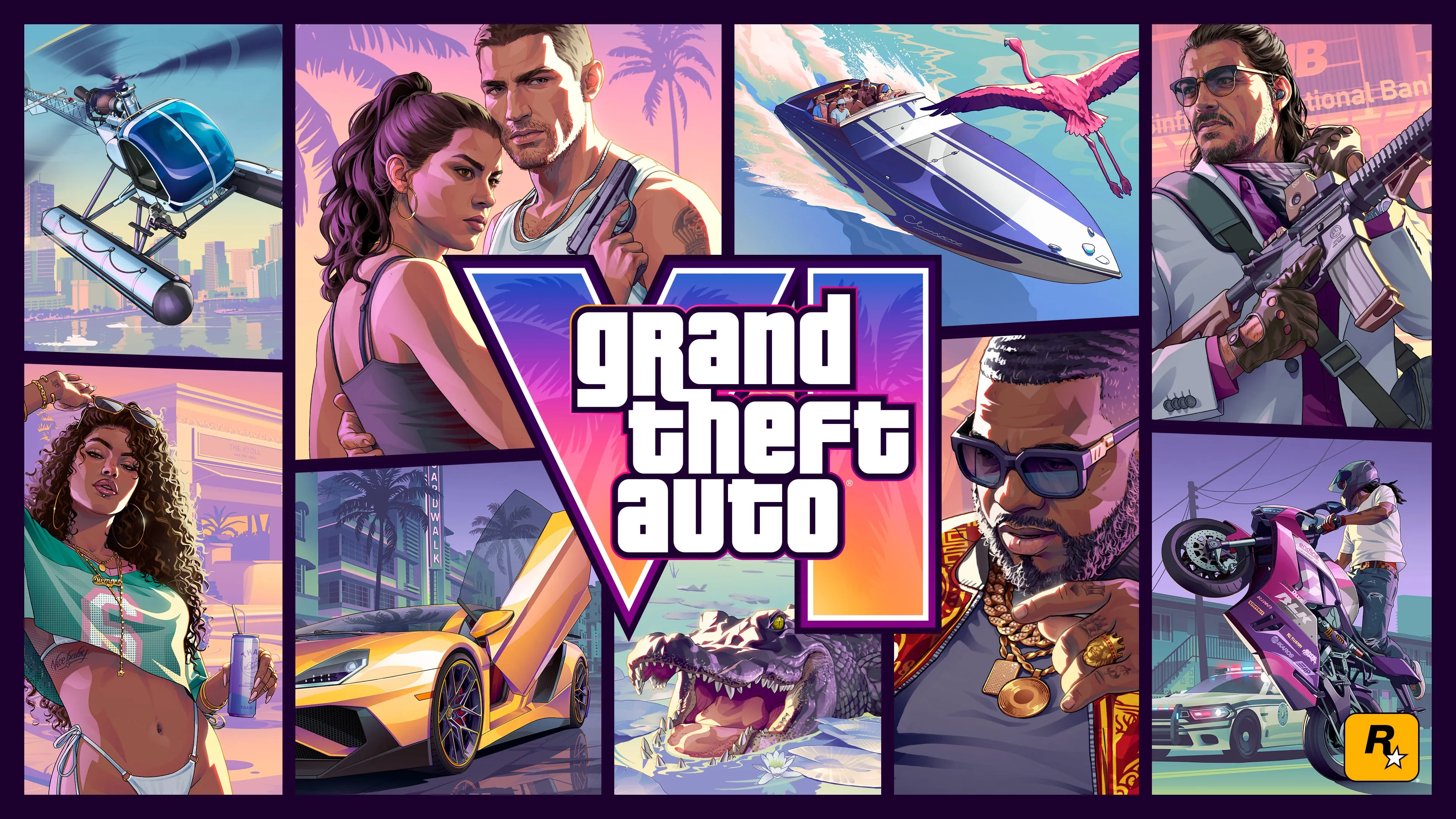 GTA 6 제이슨과 루시아가 포함된 공식 커버 아트