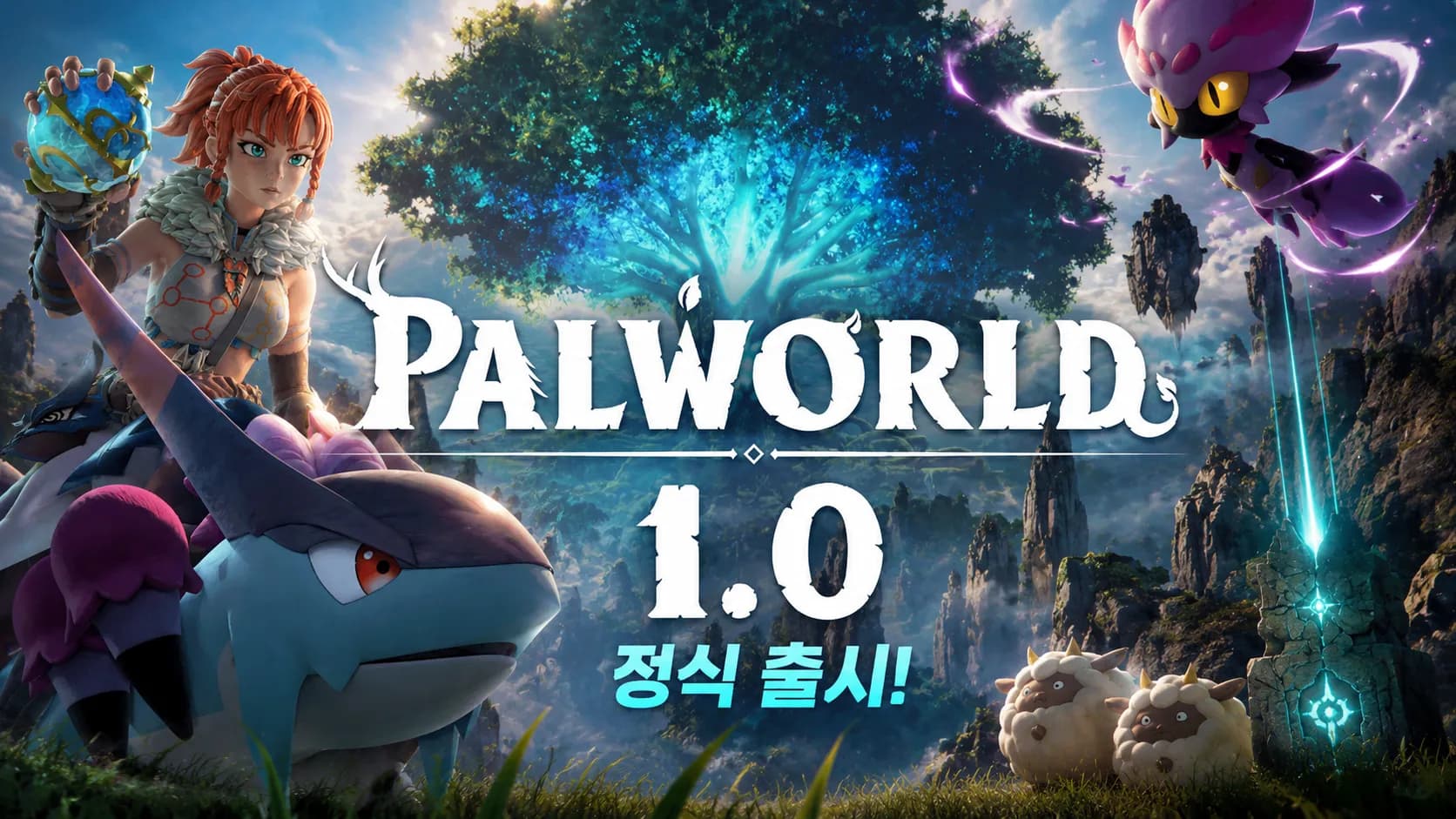 팰월드 1.0 업데이트 정리 — 세계수, 윙 팩, 스토리 결말 (7월 10일) 썸네일