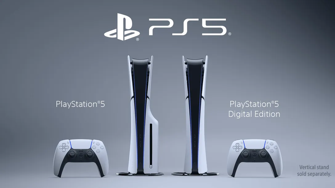 디스크 드라이브 탑재 PS5와 PS5 디지털 에디션 공식 비교 이미지